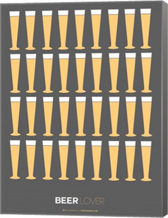 Framed Beer Glasses Print