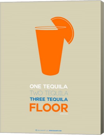 Framed Orange Tequila Shot Print