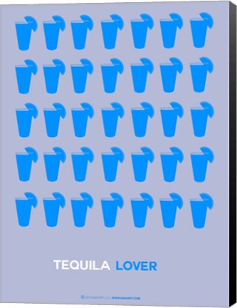 Framed Blue Tequila Shots Print