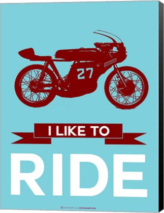 Framed I Like to Ride 10 Print