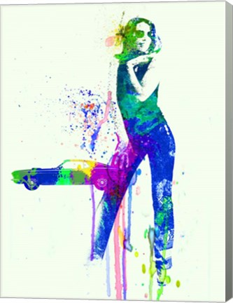 Framed Mustang Girl 2 Print