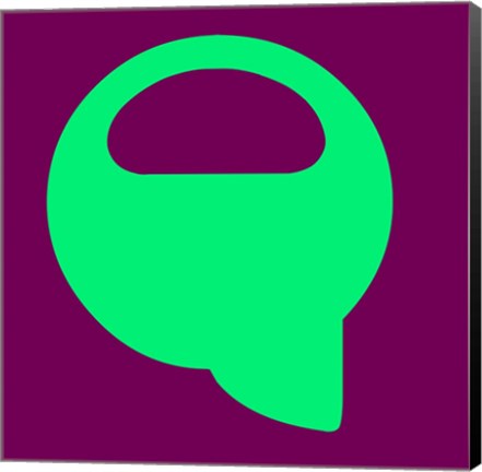 Framed Letter Q Green Print