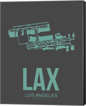 Framed LAX Los Angeles 2 Print