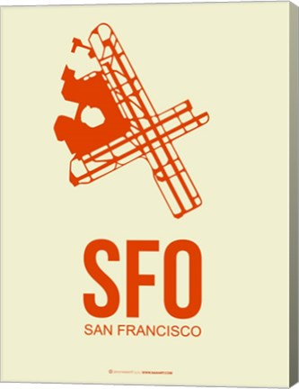 Framed SFO San Francisco 1 Print