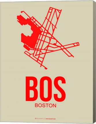 Framed BOS Boston 1 Print