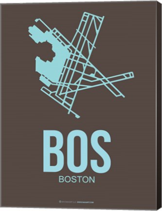 Framed BOS Boston 2 Print