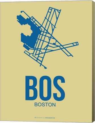 Framed BOS Boston 3 Print