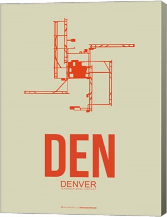 Framed DEN Denver  2 Print