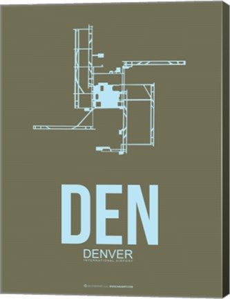 Framed DEN Denver  3 Print