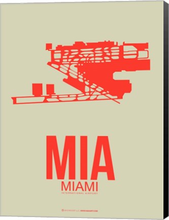 Framed MIA Miami 3 Print