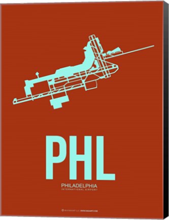 Framed PHL Philadelphia 2 Print