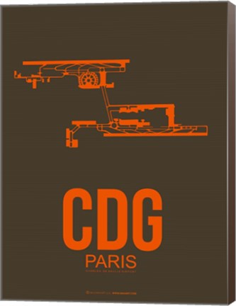 Framed CDG Paris 3 Print