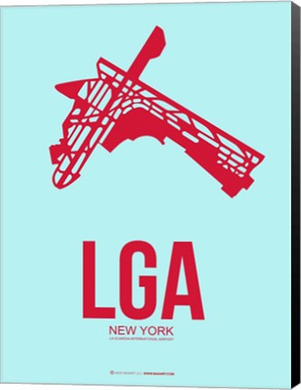 Framed LGA New York 2 Print