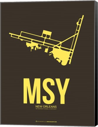 Framed MSY New Orleans 3 Print