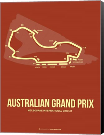 Framed Australian Grand Prix 3 Print