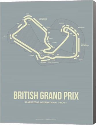 Framed British Grand Prix 1 Print