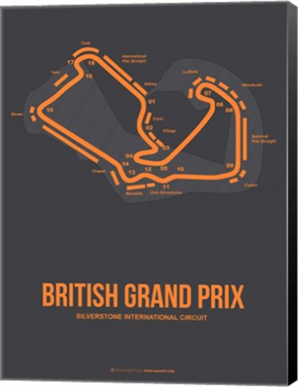 Framed British Grand Prix 3 Print