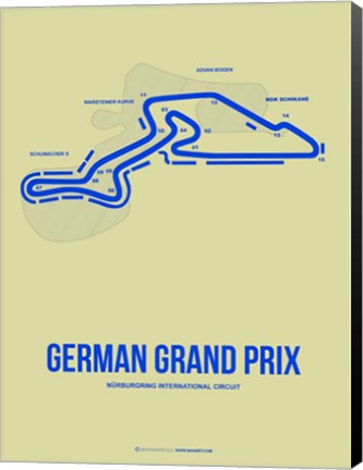 Framed German Grand Prix 2 Print