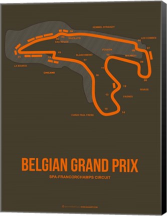 Framed Belgian Grand Prix 1 Print