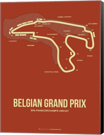 Framed Belgian Grand Prix 2 Print