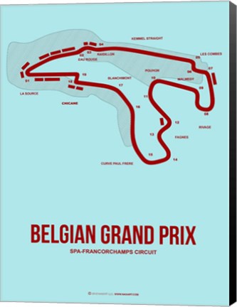 Framed Belgian Grand Prix 3 Print