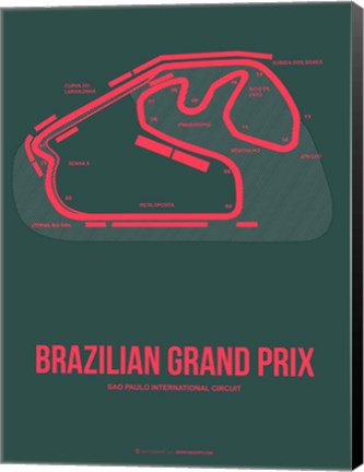 Framed Brazilian Grand Prix 2 Print