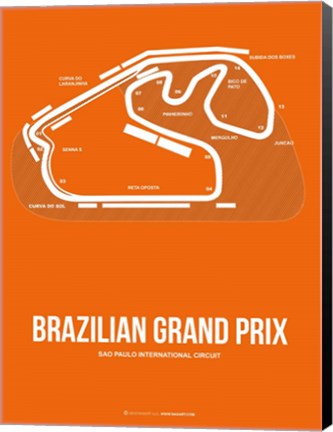 Framed Brazilian Grand Prix 3 Print