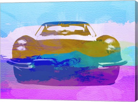 Framed Jaguar E Type Front Print