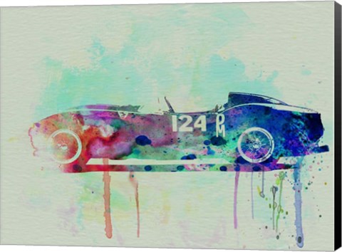 Framed Ferrari Testa Rossa Watercolor 2 Print