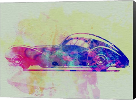 Framed Bugatti Atlantic Watercolor 3 Print