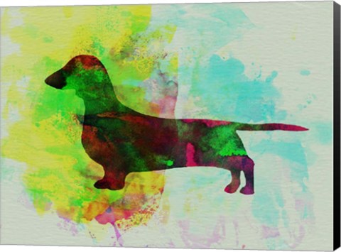 Framed Dachshund Watercolor Print