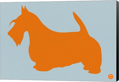 Framed Scottish Terrier Orange Print