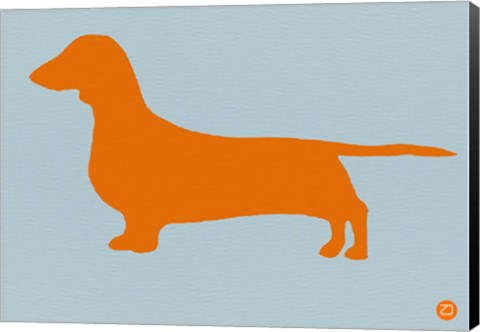 Framed Dachshund Orange Print