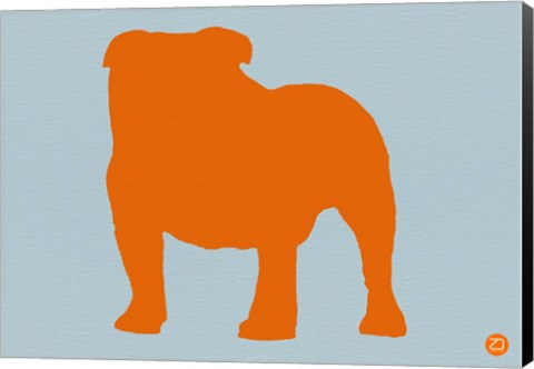 Framed French Bulldog Orange Print