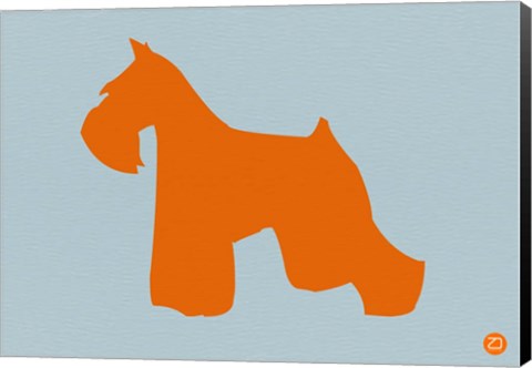 Framed Miniature Schnauzer Orange Print