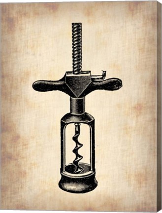 Framed Vintage Wine Opener 3 Print