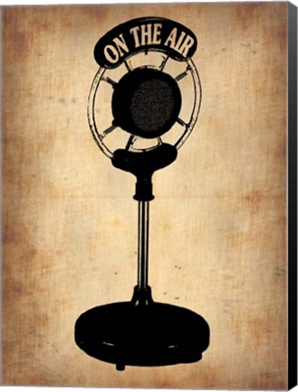 Framed Vintage Radio Microphone Print