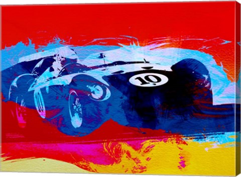 Framed Maserati on the Race Track 1 Print