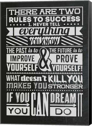 Framed Success Set Black Print