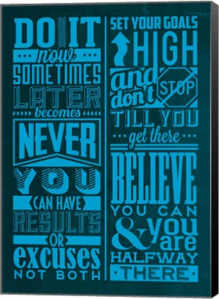 Framed Motivation Set Blue Print