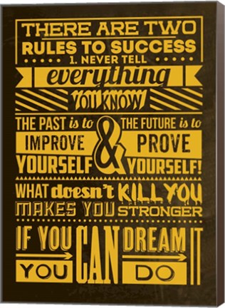 Framed Success Set Yellow Print