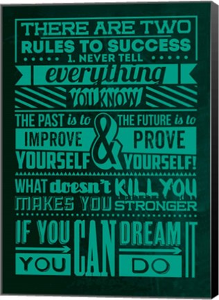 Framed Success Set Green Print