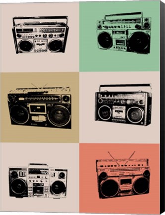 Framed Boom Box Print