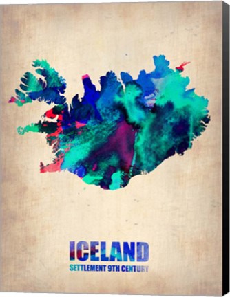 Framed Iceland Watercolor Print