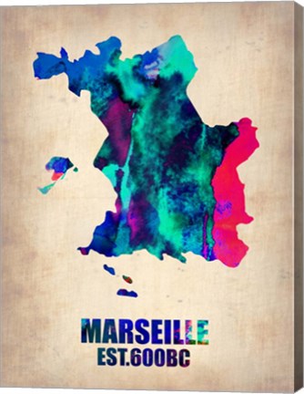 Framed Marseille Watercolor Print