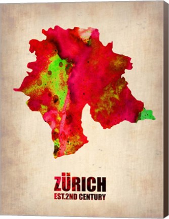 Framed Zurich Watercolor Print