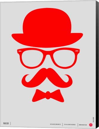 Framed Hats Glasses and Mustache 2 Print