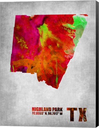 Framed Highland Park Texas Print