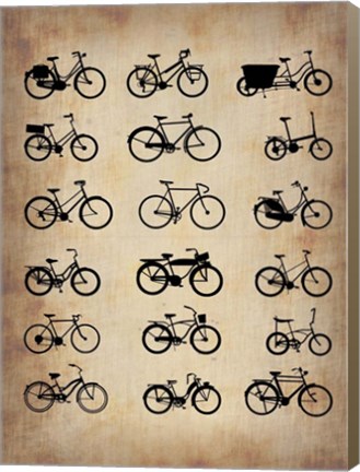 Framed Vintage Bicycles Print