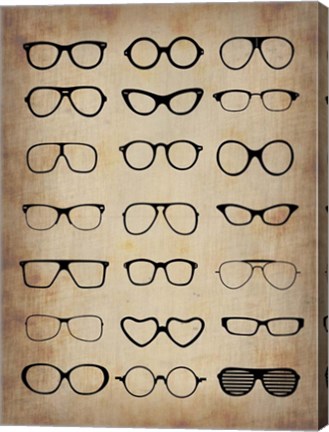 Framed Vintage Glasses Print